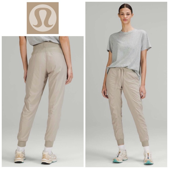 Lululemon Sz 12 Dance Studio Mid-Rise Lined Jogger in Raw Linen Size 12 - Picture 15 of 16